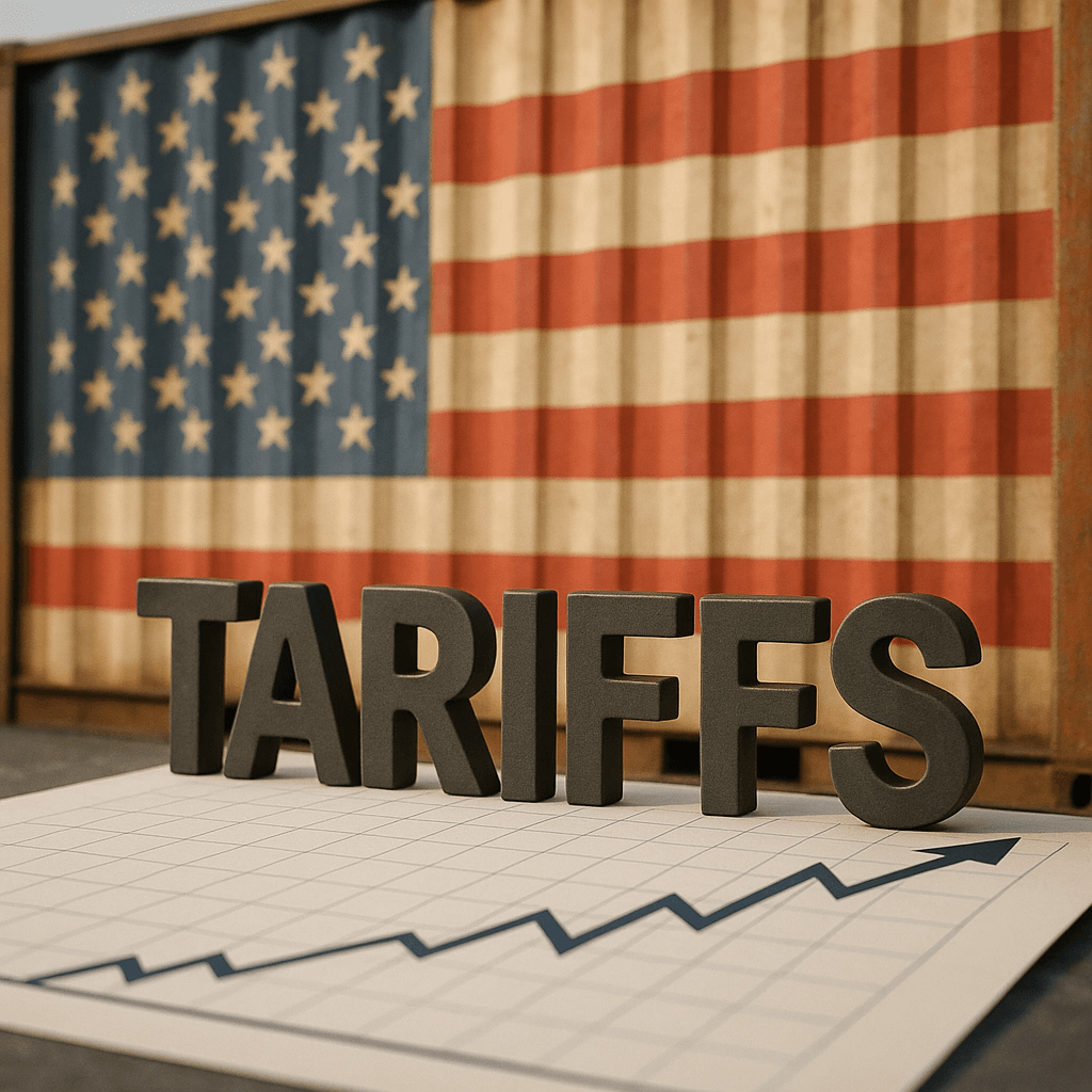 A realistic image symbolizing global trade tension, reflecting the impact of Trump tariffs.