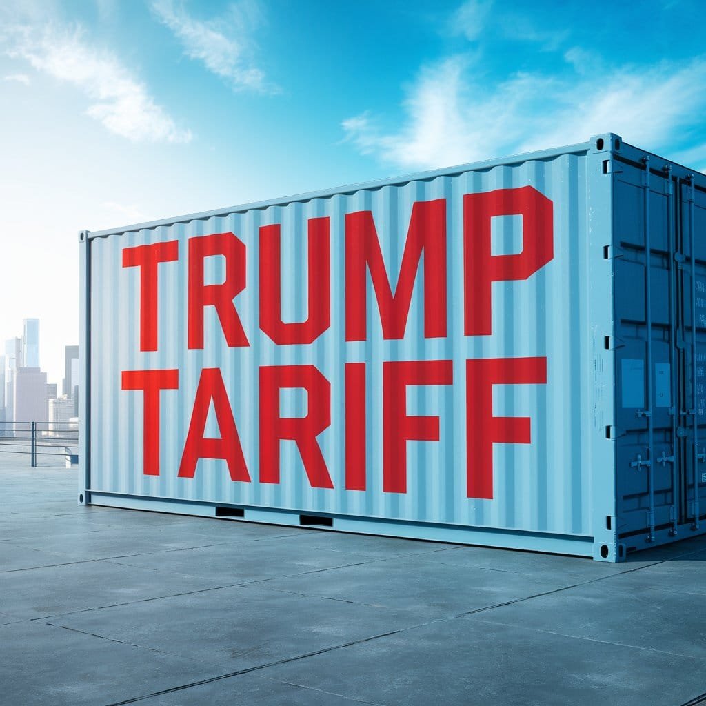 A realistic image symbolizing global trade tension, reflecting the impact of Trump tariffs.