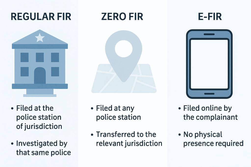 A picture for Stages of Criminal Trial explaining types of FIR one can lodge in a Criminal Matter